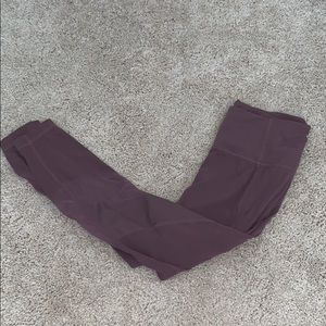 Purple athleta mesh leggings